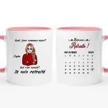 Charger l'image dans la galerie, Date d'anniversaire Mug Calendrier personnalisé, Fête des mères Cadeaux pour maman, Je suis retraité, Bonne retraite