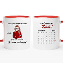 Charger l'image dans la galerie, Date d'anniversaire Mug Calendrier personnalisé, Fête des mères Cadeaux pour maman, Je suis retraité, Bonne retraite