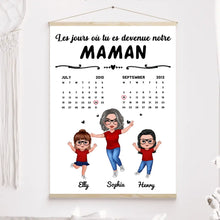 Charger l'image dans la galerie, Date d'anniversaire Calendrier Poster personnalisée, fête des mères cadeau pour maman, Le jour où tu es devenue ma maman
