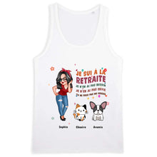 Charger l'image dans la galerie, Retraite T-shirt personnalisé, Fête des mères Cadeaux pour maman chien, chat, grand-mère, Je sui à la retraite