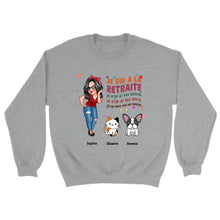 Charger l'image dans la galerie, Retraite T-shirt personnalisé, Fête des mères Cadeaux pour maman chien, chat, grand-mère, Je sui à la retraite