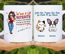 Charger l'image dans la galerie, Retraite T-shirt personnalisé, Fête des mères Cadeaux pour maman chien, chat, grand-mère, Je sui à la retraite