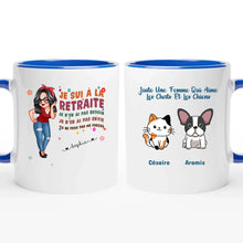 Charger l'image dans la galerie, Retraite T-shirt personnalisé, Fête des mères Cadeaux pour maman chien, chat, grand-mère, Je sui à la retraite