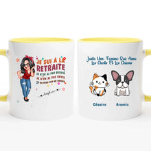 Charger l'image dans la galerie, Retraite T-shirt personnalisé, Fête des mères Cadeaux pour maman chien, chat, grand-mère, Je sui à la retraite