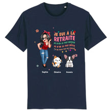 Charger l'image dans la galerie, Retraite T-shirt personnalisé, Fête des mères pour maman, chien, chat, grand-mère, Je sui à la retraite