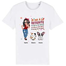 Charger l'image dans la galerie, Retraite T-shirt personnalisé, Fête des mères pour maman, chien, chat, grand-mère, Je sui à la retraite