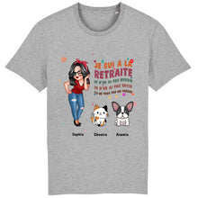 Charger l'image dans la galerie, Retraite T-shirt personnalisé, Fête des mères pour maman, chien, chat, grand-mère, Je sui à la retraite