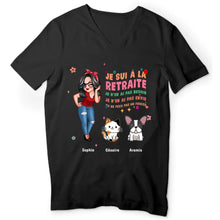 Charger l'image dans la galerie, Retraite T-shirt personnalisé, Fête des mères pour maman, chien, chat, grand-mère, Je sui à la retraite