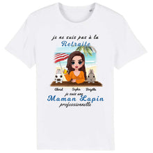 Charger l'image dans la galerie, Retraite T-shirt personnalisé, Fête des mères Cadeaux pour maman lapin, Plage, été, je ne suis pas à la retraite