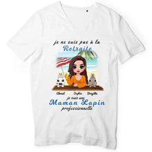 Charger l'image dans la galerie, Retraite T-shirt personnalisé, Fête des mères Cadeaux pour maman lapin, Plage, été, je ne suis pas à la retraite