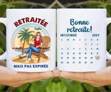 Charger l'image dans la galerie, Retraite T-shirt personnalisé, Fête des mères Cadeaux pour maman grand-mère, Coucher de soleil, OFFICIELLEMENT À LA RETRAITE