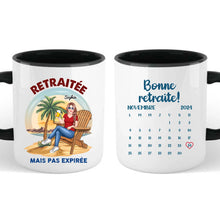 Charger l'image dans la galerie, Retraite T-shirt personnalisé, Fête des mères Cadeaux pour maman grand-mère, Coucher de soleil, OFFICIELLEMENT À LA RETRAITE