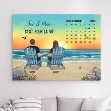 Charger l'image dans la galerie, Date d'anniversaire Bloc Acrylique personnalisé, Saint-Valentin Cadeaux pour couple, Épouse et mari, Toi & Moi C'est pour la vie