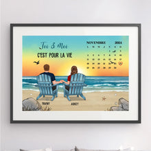 Charger l'image dans la galerie, Date d'anniversaire Bloc Acrylique personnalisé, Saint-Valentin Cadeaux pour couple, Épouse et mari, Toi & Moi C'est pour la vie