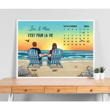 Charger l'image dans la galerie, Date d'anniversaire Bloc Acrylique personnalisé, Saint-Valentin Cadeaux pour couple, Épouse et mari, Toi & Moi C'est pour la vie