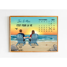 Charger l'image dans la galerie, Date d'anniversaire Bloc Acrylique personnalisé, Saint-Valentin Cadeaux pour couple, Épouse et mari, Toi & Moi C'est pour la vie