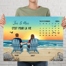 Charger l'image dans la galerie, Date d'anniversaire Bloc Acrylique personnalisé, Saint-Valentin Cadeaux pour couple, Épouse et mari, Toi & Moi C'est pour la vie