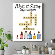 Charger l'image dans la galerie, Mots croisé Bloc Acrylique personnalisée, cadeau pour Frères et Sœurs, Frères et Sœurs liés pour toujours