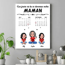 Charger l'image dans la galerie, Date d'anniversaire Calendrier Bloc Acrylique personnalisée, cadeau fête des mères, Le jour où tu es devenue ma maman