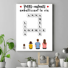 Charger l'image dans la galerie, Mots croisé Bloc Acrylique personnalisée, cadeau pour Famille, Grand-mère, grand-père, Petits-enfants embellissent la vie