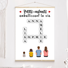 Charger l'image dans la galerie, Mots croisé Bloc Acrylique personnalisée, cadeau pour Famille, Grand-mère, grand-père, Petits-enfants embellissent la vie