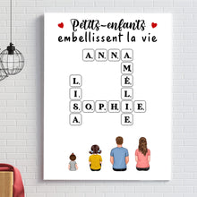 Charger l'image dans la galerie, Mots croisé Bloc Acrylique personnalisée, cadeau pour Famille, Grand-mère, grand-père, Petits-enfants embellissent la vie