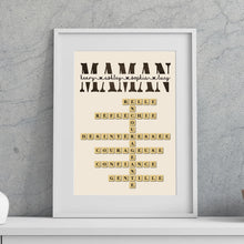 Charger l'image dans la galerie, Mots croisé Bloc Acrylique personnalisée, cadeau pour Famille, maman, fête des mères, anniversaire, pourquoi nous t'aimons