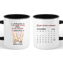 Charger l'image dans la galerie, Date d'anniversaire Bloc Acrylique Calendrier personnalisé, Saint-Valentin Cadeaux pour couple, Couple main dans la main