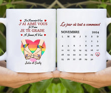 Charger l'image dans la galerie, Bloc Acrylique Calendrier personnalisé, Saint-Valentin Cadeaux pour couple, LGBT, Couple main dans la main