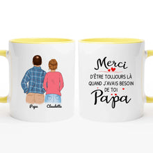 Charger l'image dans la galerie, Porte-clés acrylique coeur personnalisé, cadeaux pères et filles pour papa, Fête des Pères, Merci Papa