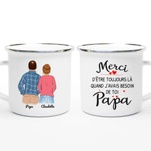 Charger l'image dans la galerie, Porte-clés acrylique coeur personnalisé, cadeaux pères et filles pour papa, Fête des Pères, Merci Papa