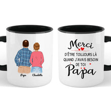 Charger l'image dans la galerie, Porte-clés acrylique coeur personnalisé, cadeaux pères et filles pour papa, Fête des Pères, Merci Papa