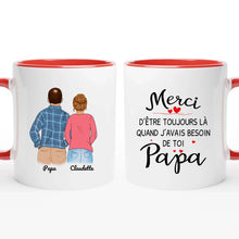 Charger l'image dans la galerie, Porte-clés acrylique coeur personnalisé, cadeaux pères et filles pour papa, Fête des Pères, Merci Papa