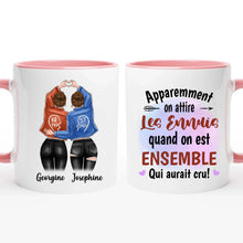 Charger l'image dans la galerie, Porte-clés acrylique coeur personnalisé meilleure amie, noms et arts personnalisés, meilleures amies filles
