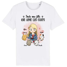 Charger l'image dans la galerie, Jusqu'à 9 chats, Porte-clés acrylique coeur chat personnalisé, tasse maman chat, juste une fille qui aime les chats