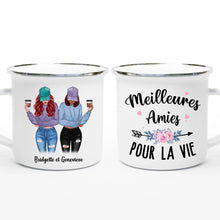 Charger l'image dans la galerie, Jusqu'à 3 filles, Porte-clés acrylique coeur personnalisé, noms et arts personnalisés, meilleures amies pour la vie