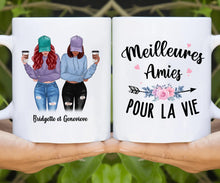 Charger l'image dans la galerie, Jusqu'à 5 filles, Porte-clés acrylique personnalisé, noms et arts personnalisés, meilleures amies pour la vie