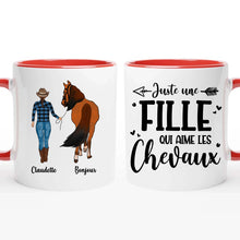 Charger l'image dans la galerie, Jusqu'à 2 chevaux, Porte-clés acrylique cheval personnalisable, tasse cheval, juste une femme qui aime les chevaux