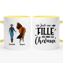 Charger l'image dans la galerie, Jusqu'à 2 chevaux, Porte-clés acrylique cheval personnalisable, tasse cheval, juste une femme qui aime les chevaux