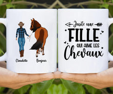 Charger l'image dans la galerie, Jusqu'à 2 chevaux, Porte-clés acrylique cheval personnalisable, tasse cheval, juste une femme qui aime les chevaux