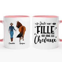 Charger l'image dans la galerie, Jusqu'à 2 chevaux, Porte-clés acrylique cheval personnalisable, tasse cheval, juste une femme qui aime les chevaux