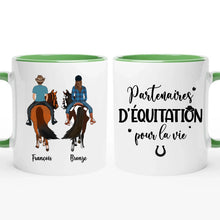 Charger l'image dans la galerie, Porte-clés acrylique cheval personnalisable, meilleures amies, couple, partenaires d'équitation pour la vie