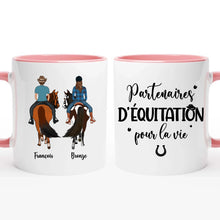 Charger l'image dans la galerie, Porte-clés acrylique cheval personnalisable, meilleures amies, couple, partenaires d'équitation pour la vie
