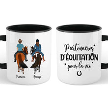 Charger l'image dans la galerie, Porte-clés acrylique cheval personnalisable, meilleures amies, couple, partenaires d'équitation pour la vie