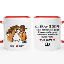 Charger l'image dans la galerie, Porte-clés acrylique coeur cheval, tasse personnalisée de cheval, maman de cheval