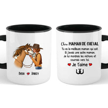 Charger l'image dans la galerie, Porte-clés acrylique coeur cheval, tasse personnalisée de cheval, maman de cheval