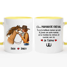 Charger l'image dans la galerie, Porte-clés acrylique coeur cheval, tasse personnalisée de cheval, maman de cheval
