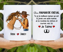 Charger l'image dans la galerie, Porte-clés acrylique coeur cheval, tasse personnalisée de cheval, maman de cheval