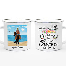 Charger l'image dans la galerie, Porte-clés acrylique cheval personnalisable, tasse cheval personnalisée, femme qui aime les chevaux