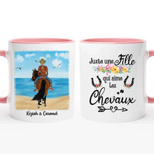 Charger l'image dans la galerie, Porte-clés acrylique cheval personnalisable, tasse cheval personnalisée, femme qui aime les chevaux